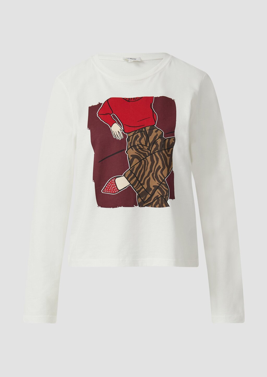 Weiches Langarmshirt mit Schmucksteinen