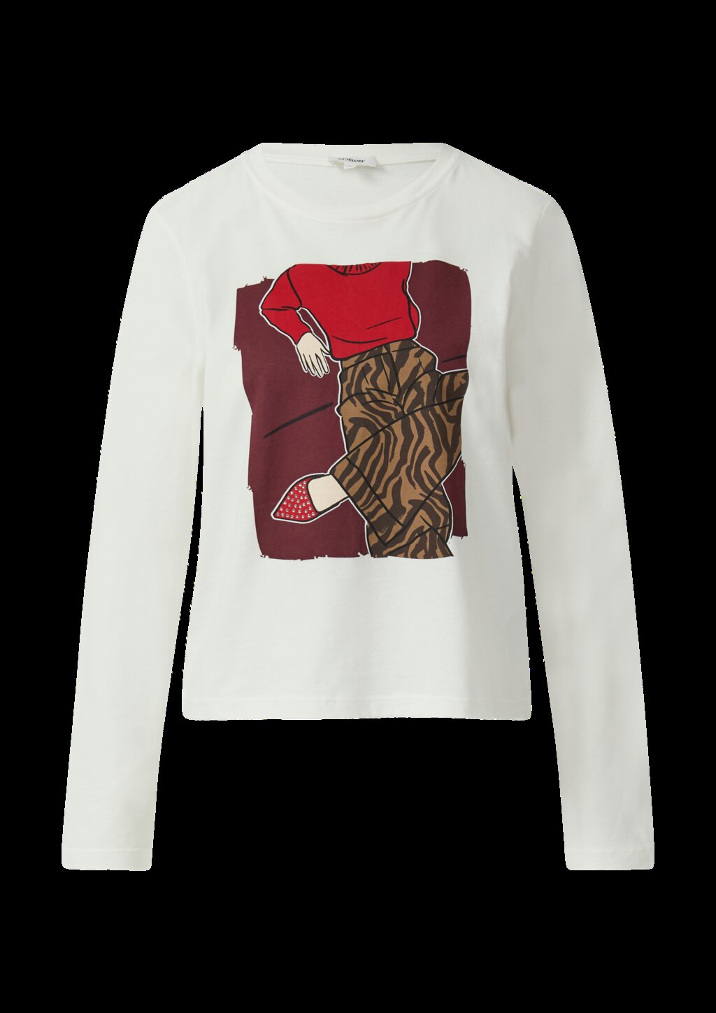 Weiches Langarmshirt mit Schmucksteinen