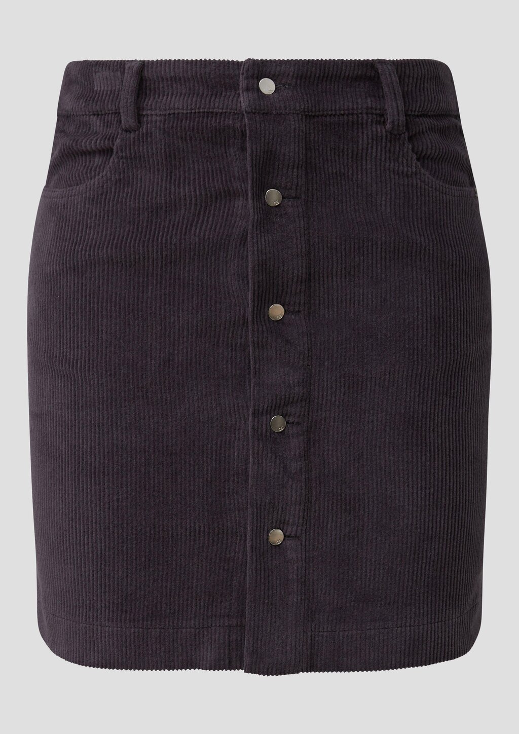 Cord-Minirock mit Knopfleiste