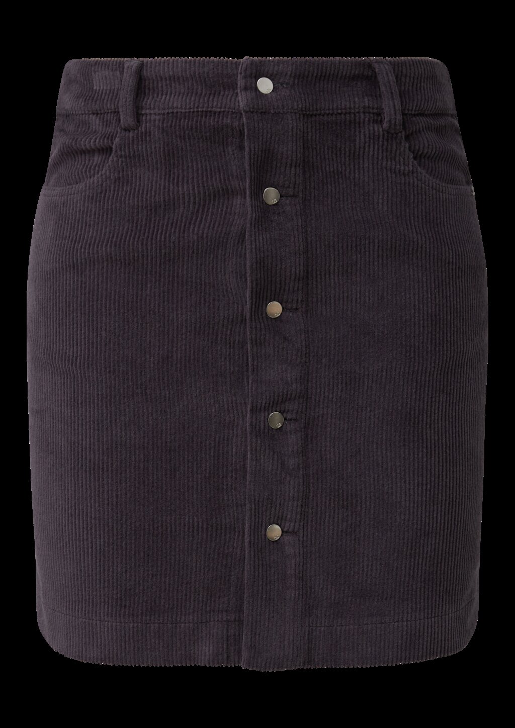 Cord-Minirock mit Knopfleiste