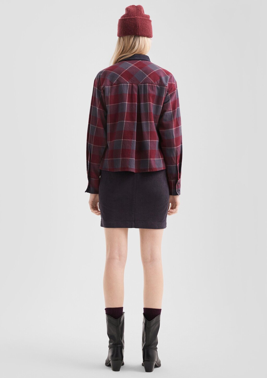 Cord-Minirock mit Knopfleiste