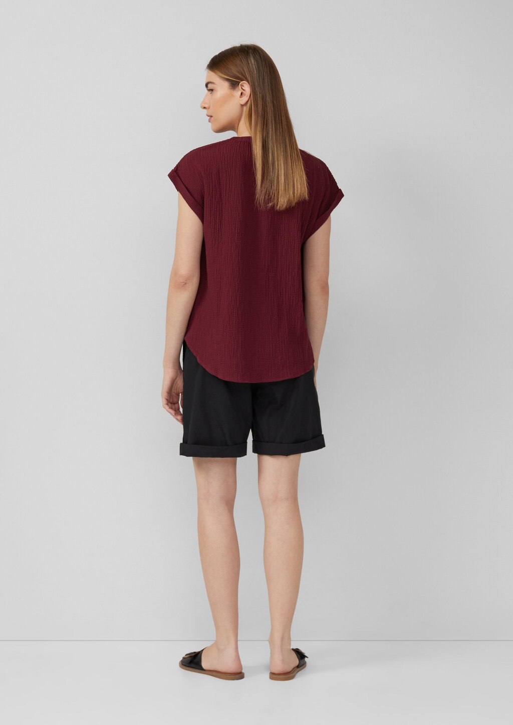 Strukturierte Bluse aus Viskosemix