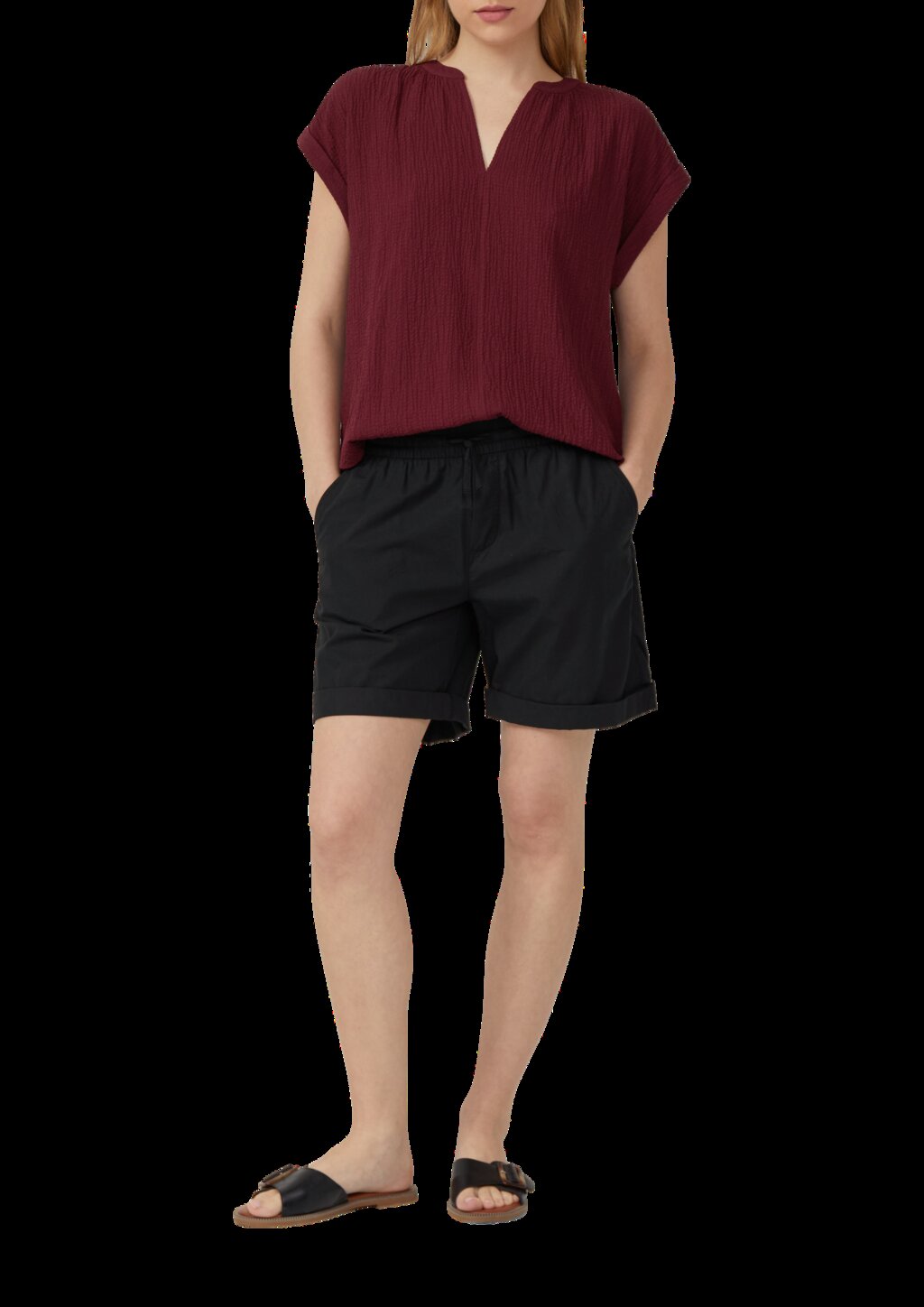 Strukturierte Bluse aus Viskosemix