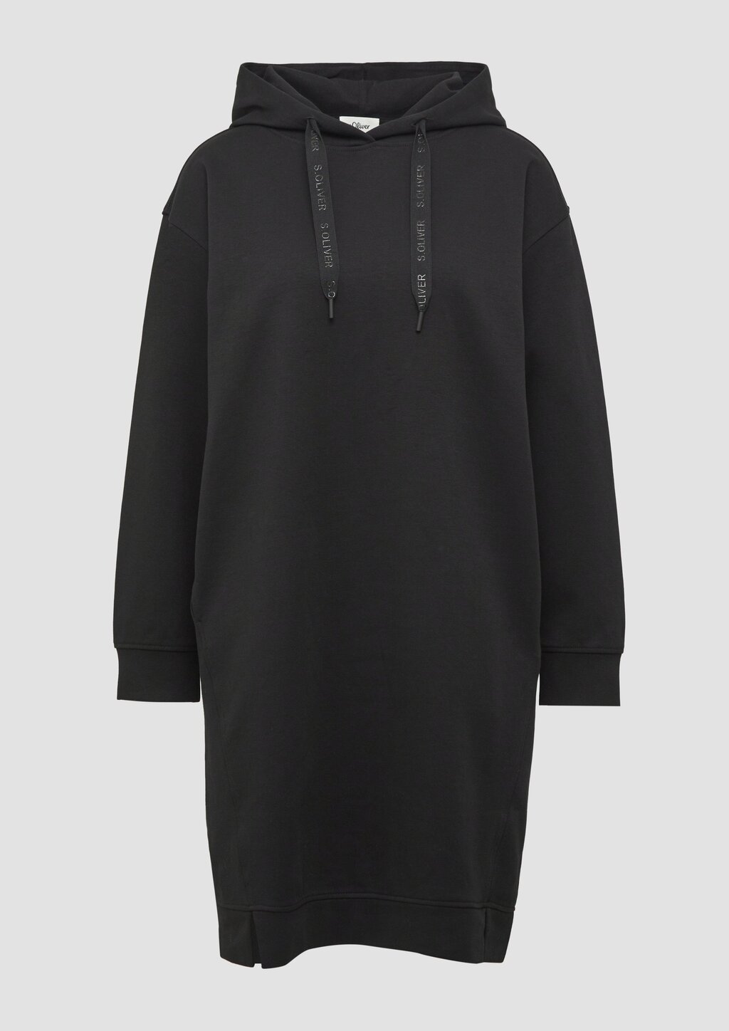 Sweatkleid mit seitlichen Eingrifftaschen und Kapuze