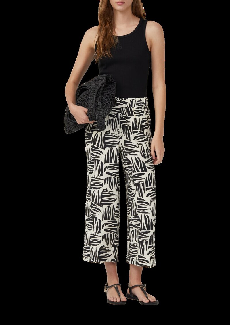 Culotte aus Viskosemix mit All-over-Print