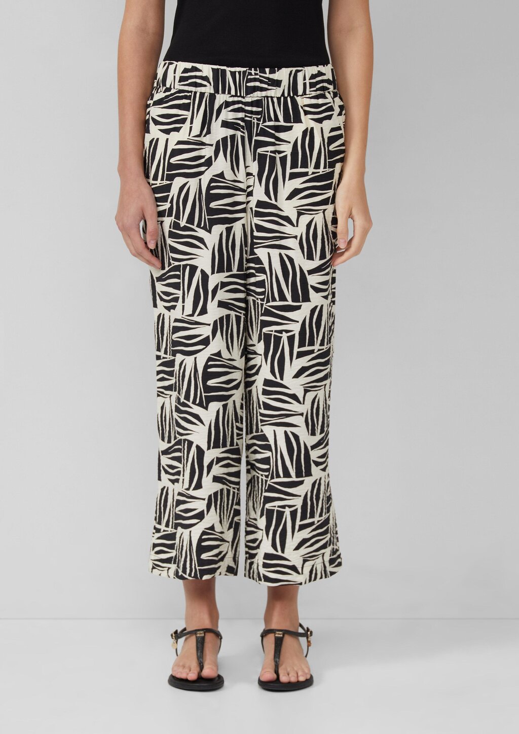 Culotte aus Viskosemix mit All-over-Print