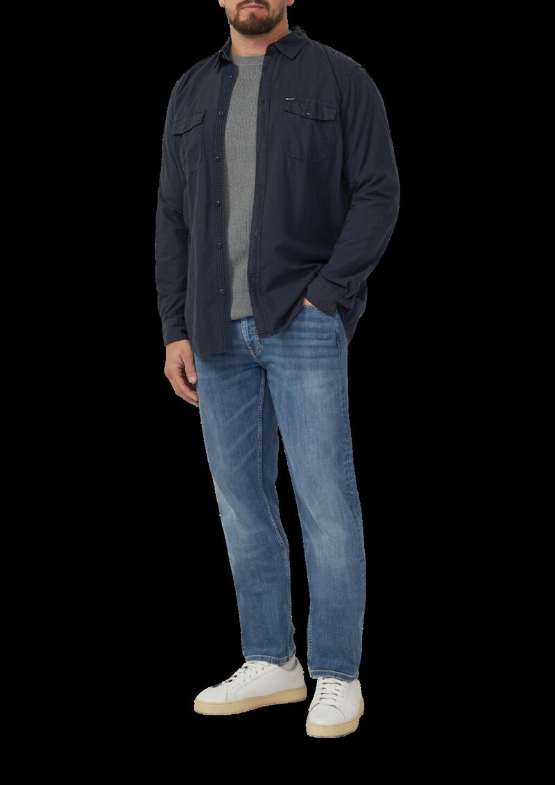 Baumwollpullover mit Raglanärmeln und Logo-Patch