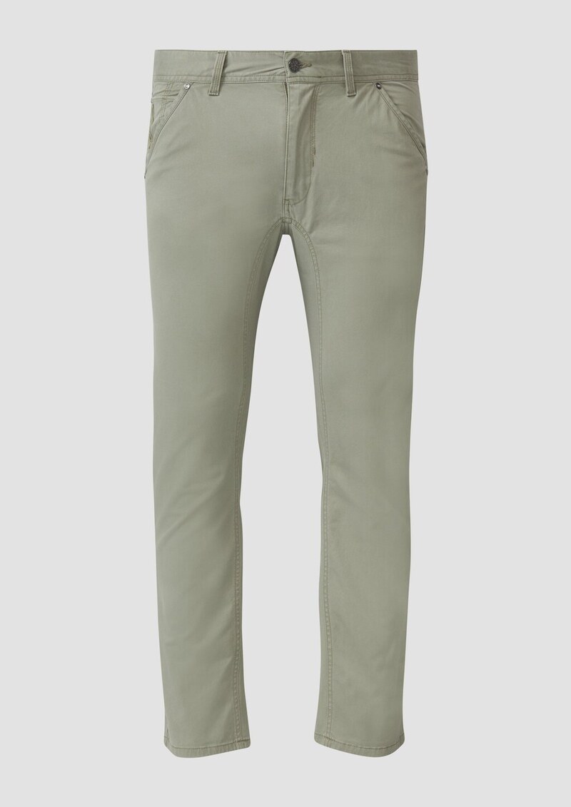 Baumwollhose aus Twill mit Ziernaht