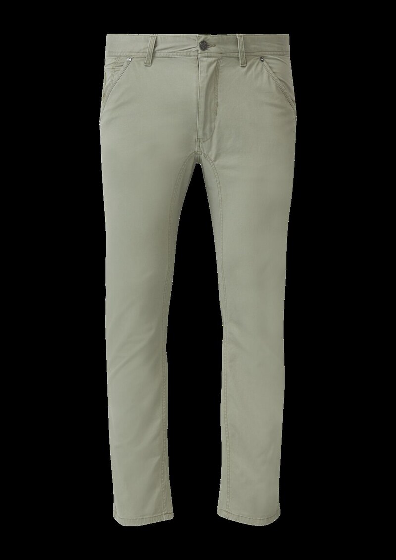 Baumwollhose aus Twill mit Ziernaht