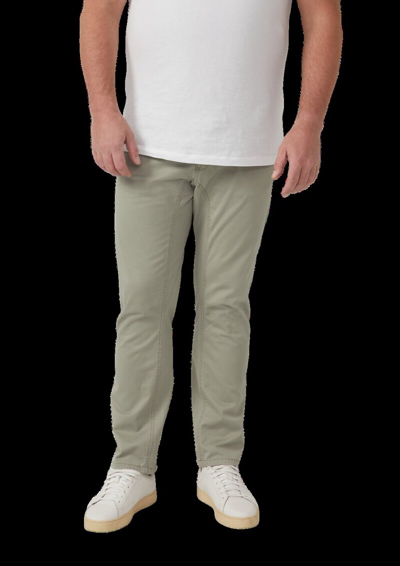 Baumwollhose aus Twill mit Ziernaht