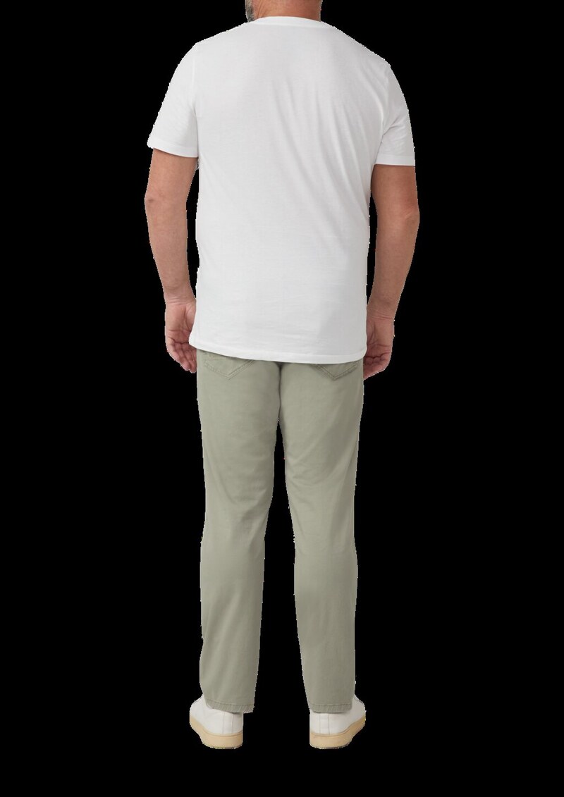 Baumwollhose aus Twill mit Ziernaht