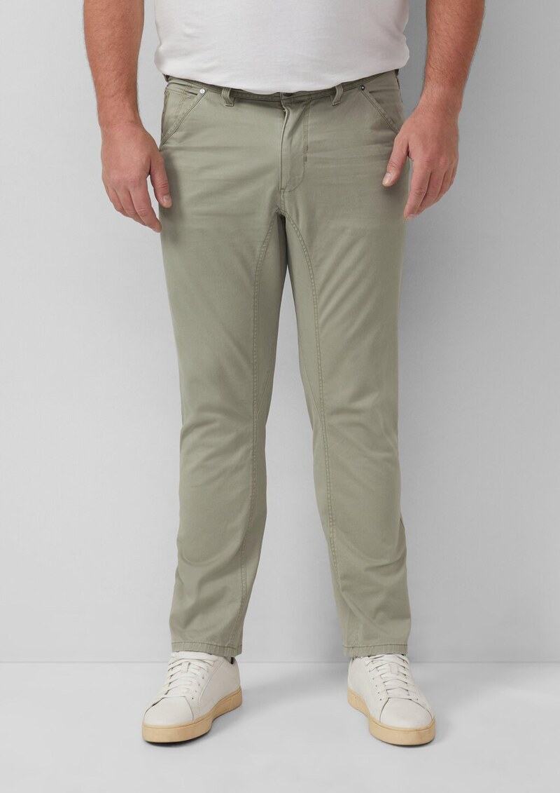 Baumwollhose aus Twill mit Ziernaht