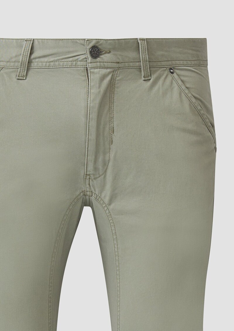 Baumwollhose aus Twill mit Ziernaht