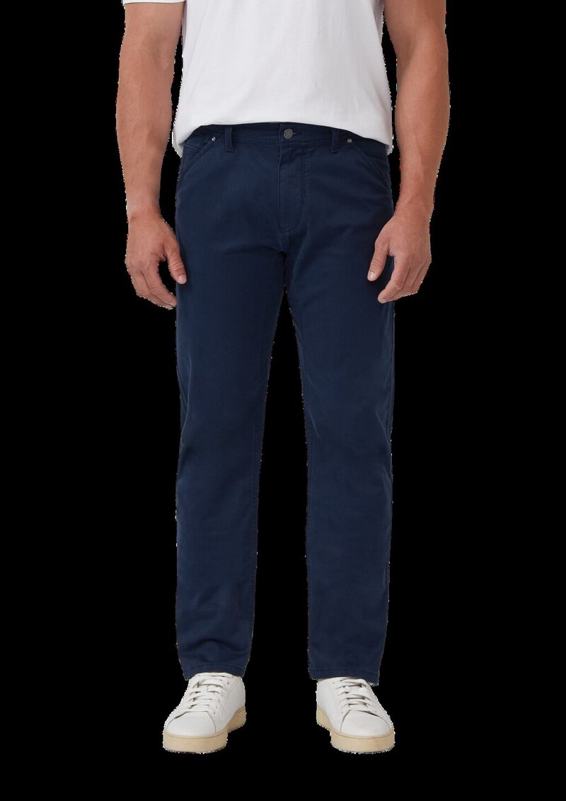 Chinohose aus Baumwollmix mit Logo-Details