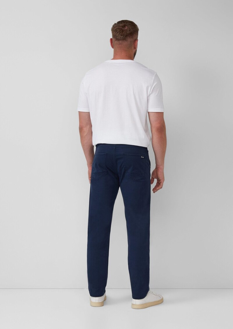 Chinohose aus Baumwollmix mit Logo-Details