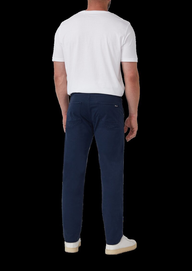 Chinohose aus Baumwollmix mit Logo-Details