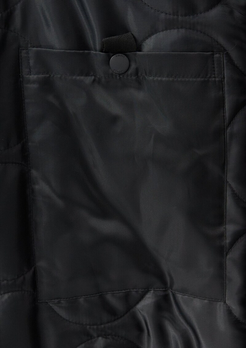 Strukturierter Mantel mit Wolle und fixiertem Insert