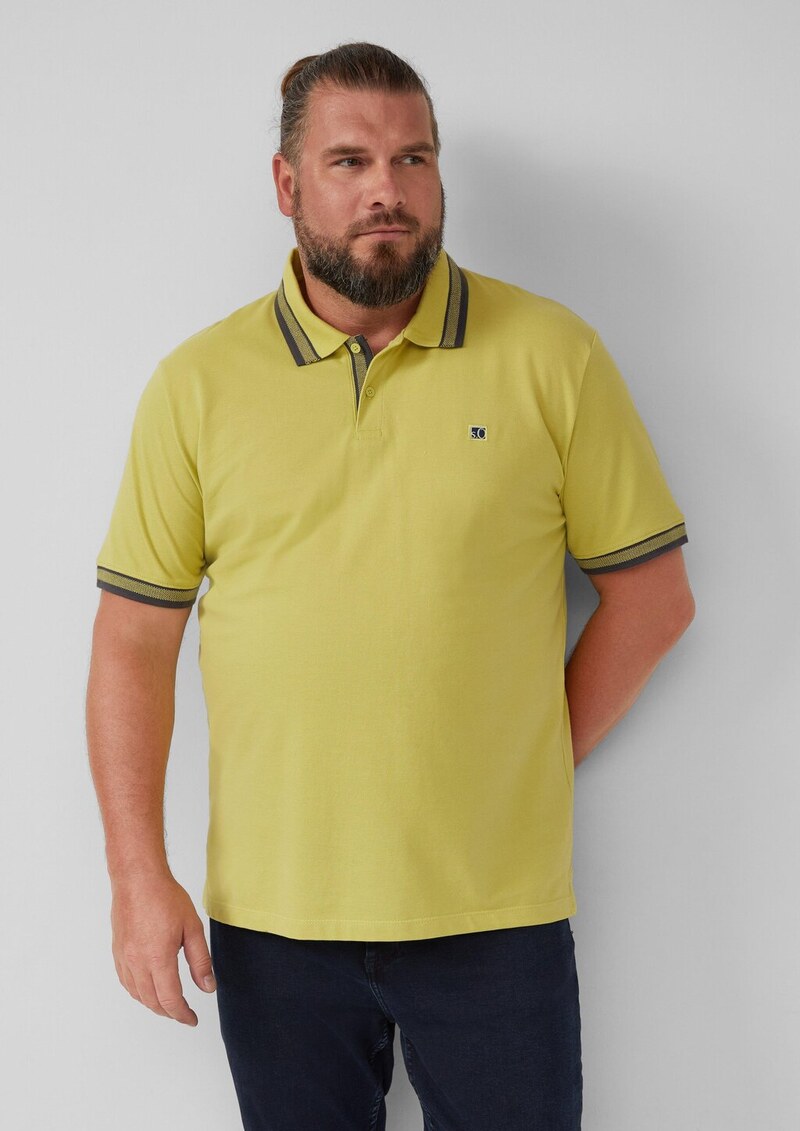 Poloshirt aus Baumwollpiqué mit Kontrast-Details