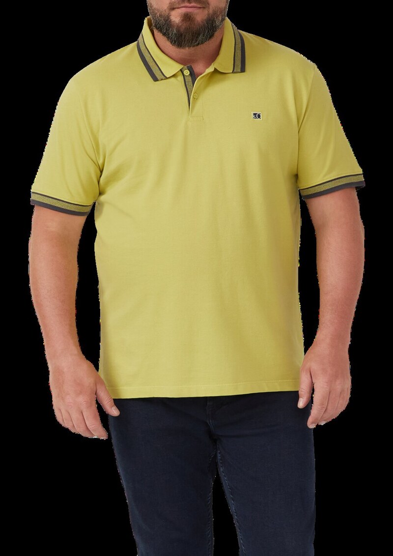 Poloshirt aus Baumwollpiqué mit Kontrast-Details