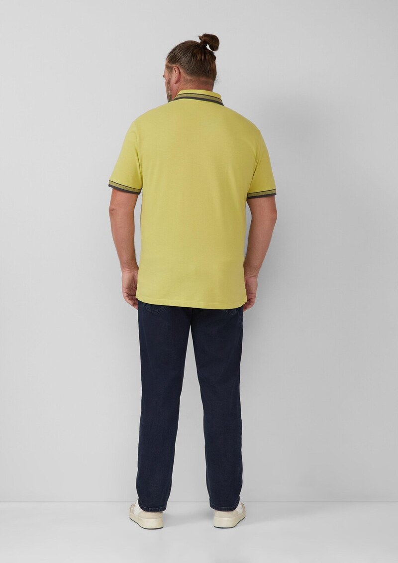 Poloshirt aus Baumwollpiqué mit Kontrast-Details