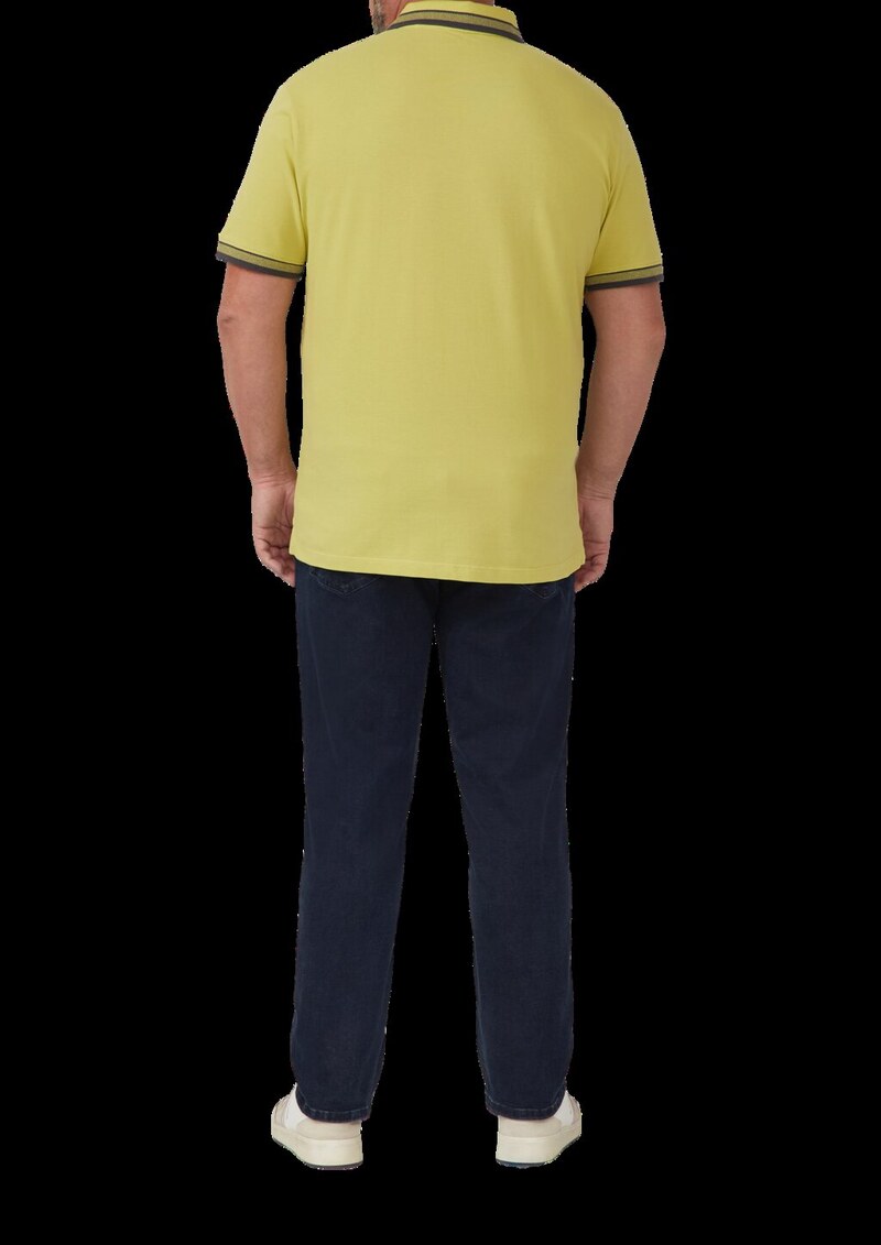 Poloshirt aus Baumwollpiqué mit Kontrast-Details