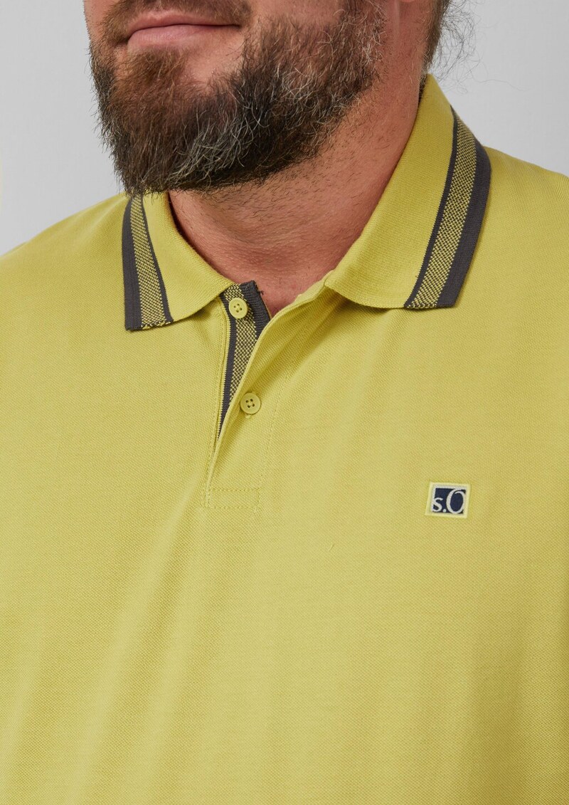 Poloshirt aus Baumwollpiqué mit Kontrast-Details