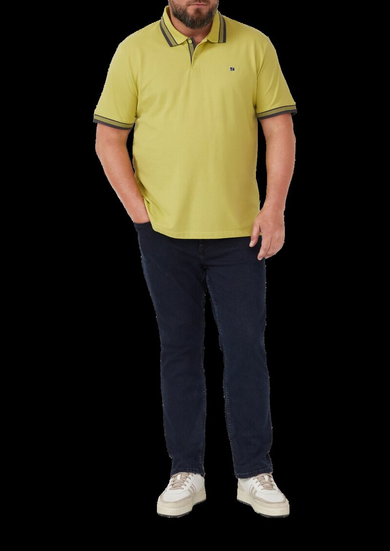 Poloshirt aus Baumwollpiqué mit Kontrast-Details