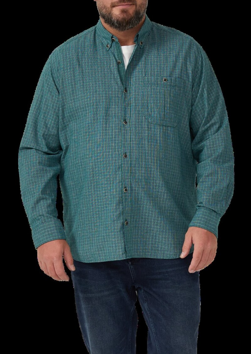 Regular Fit: Gewaschenes Hemd mit Karomuster