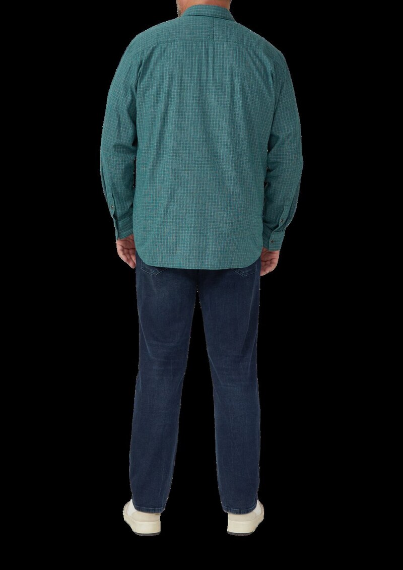 Regular Fit: Gewaschenes Hemd mit Karomuster