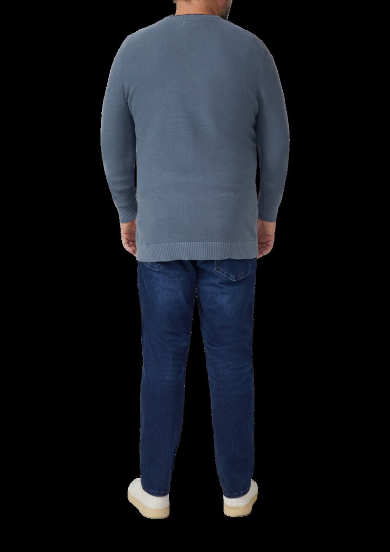 Strickpullover aus Baumwolle mit Struktur