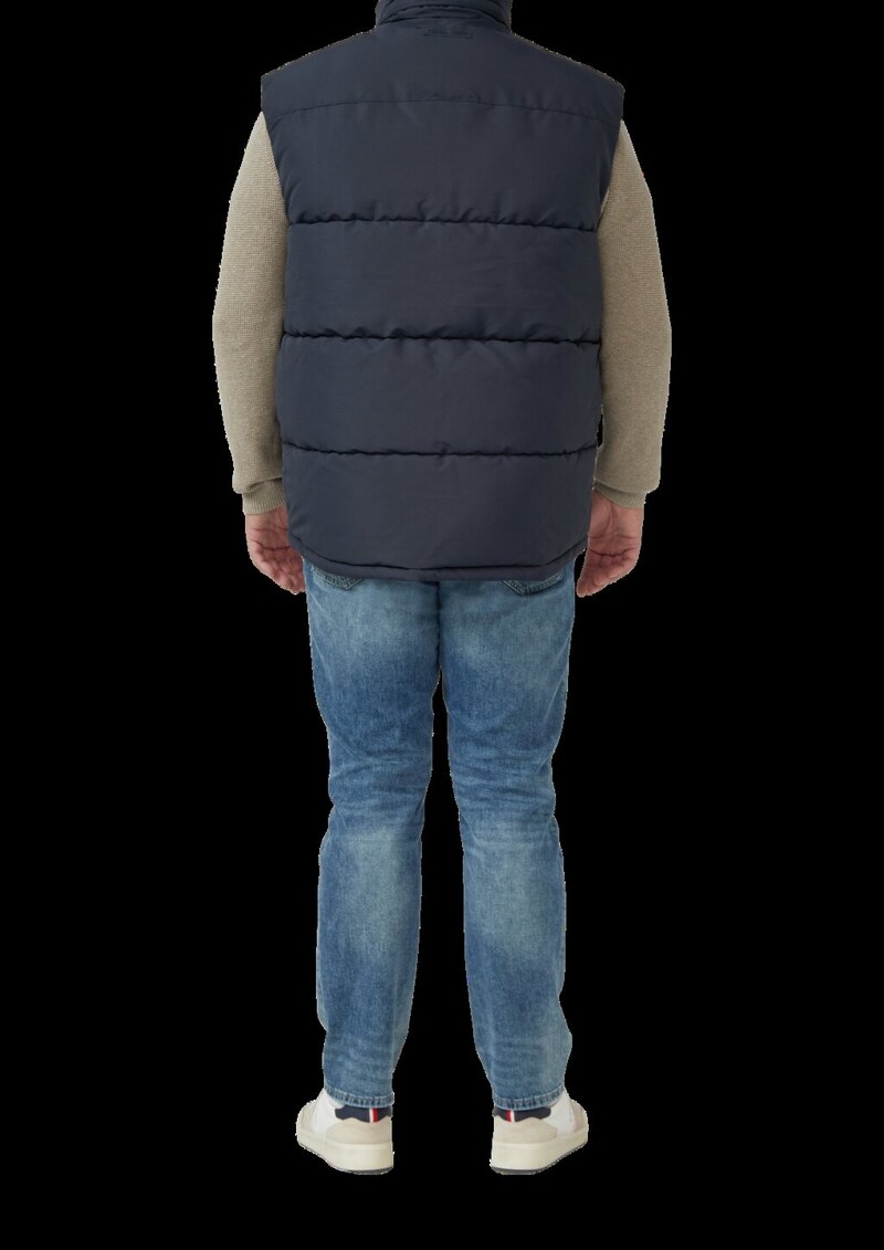 Sportive Steppweste mit Logo-Details