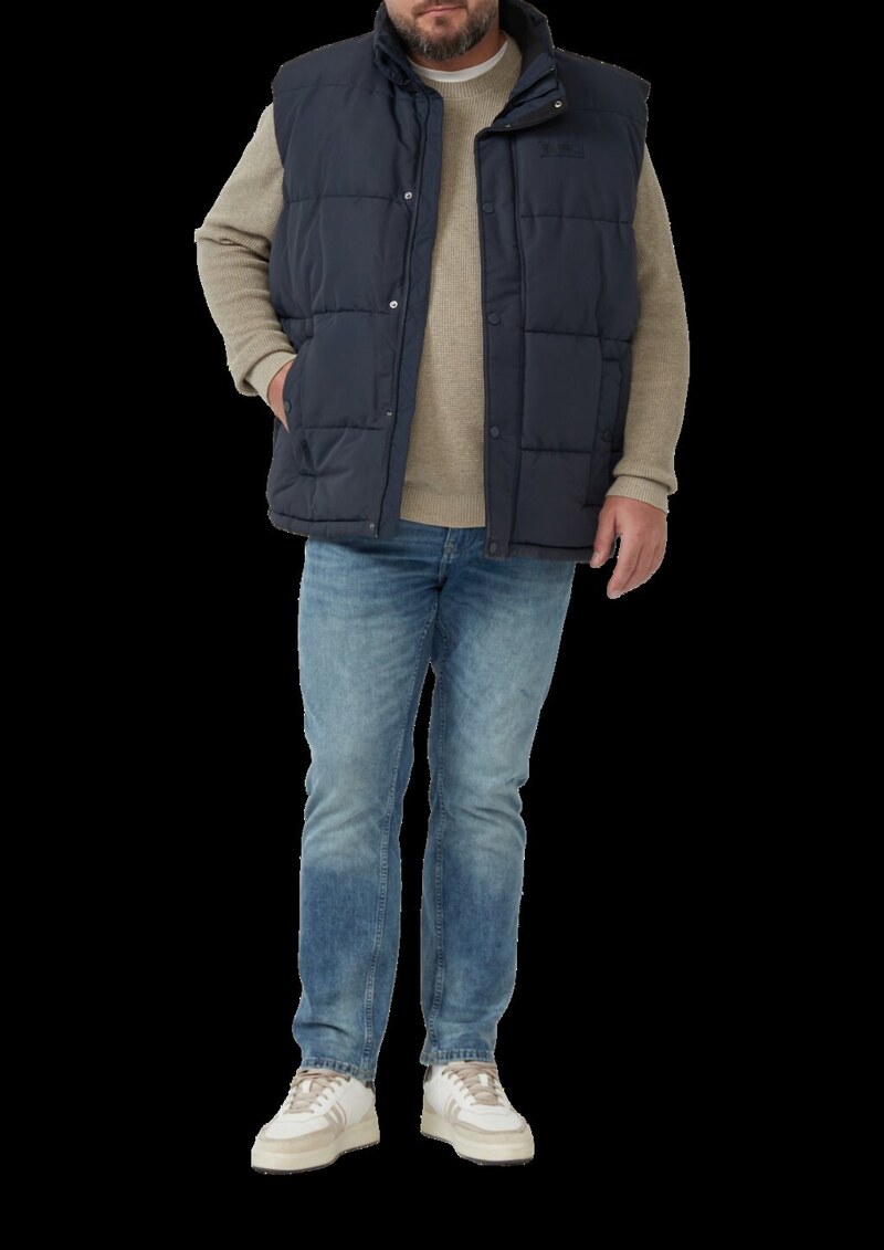 Sportive Steppweste mit Logo-Details