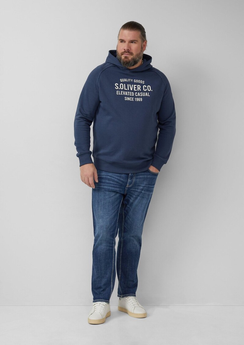 Sweatshirt aus Baumwollmix mit Frontprint