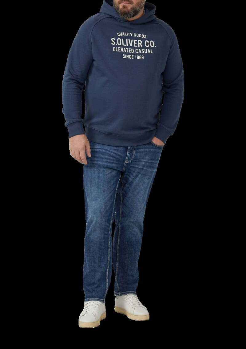 Sweatshirt aus Baumwollmix mit Frontprint