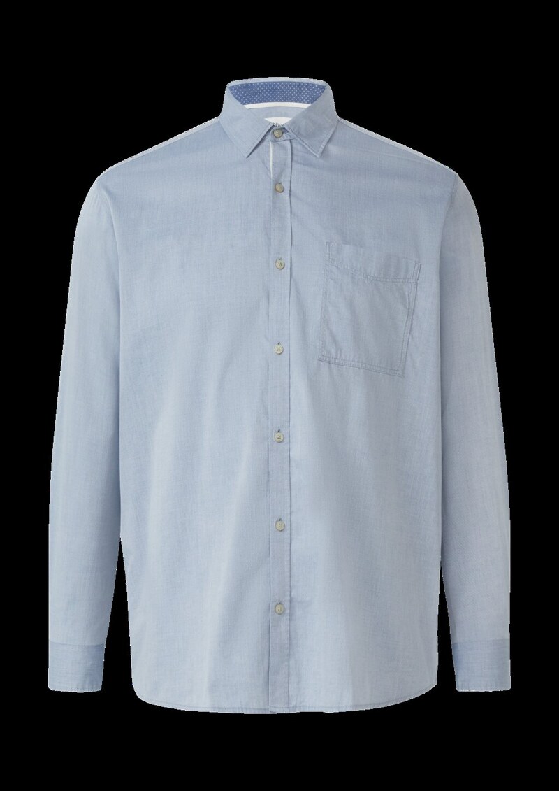Regular Fit: Gewaschenes Hemd mit Brusttasche