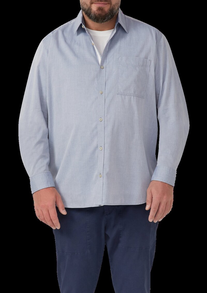 Regular Fit: Gewaschenes Hemd mit Brusttasche