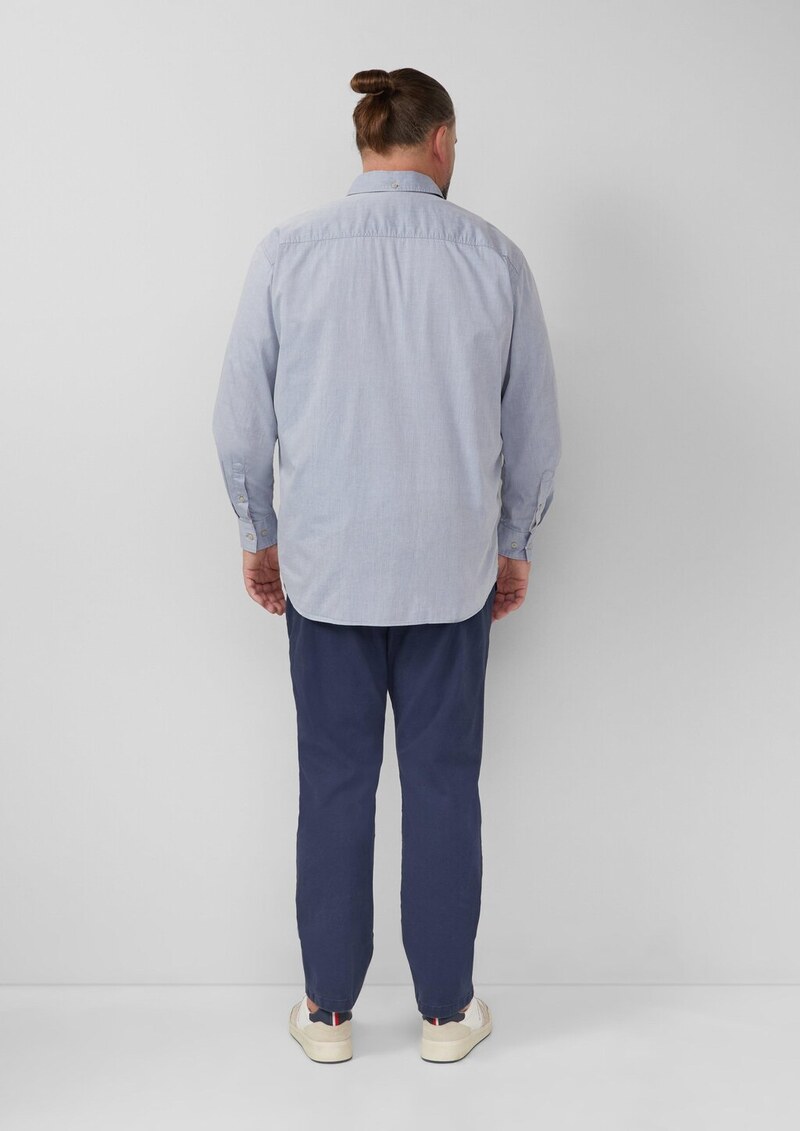 Regular Fit: Gewaschenes Hemd mit Brusttasche