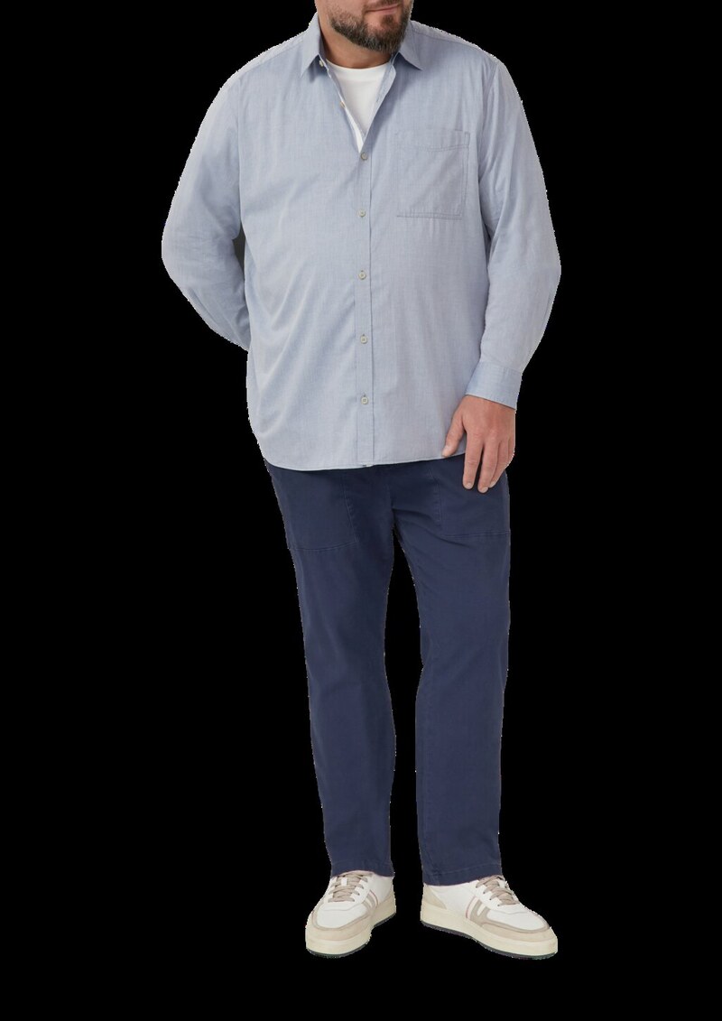Regular Fit: Gewaschenes Hemd mit Brusttasche
