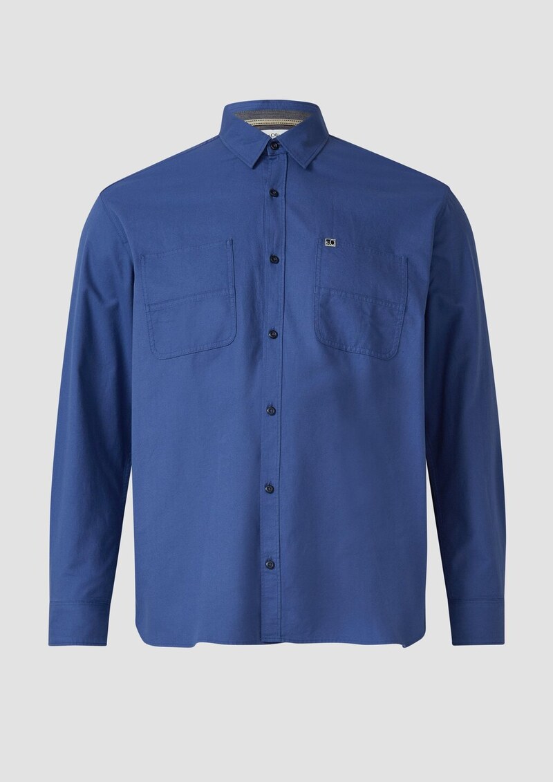 Regular Fit: Twillhemd mit Kentkragen und Brusttaschen