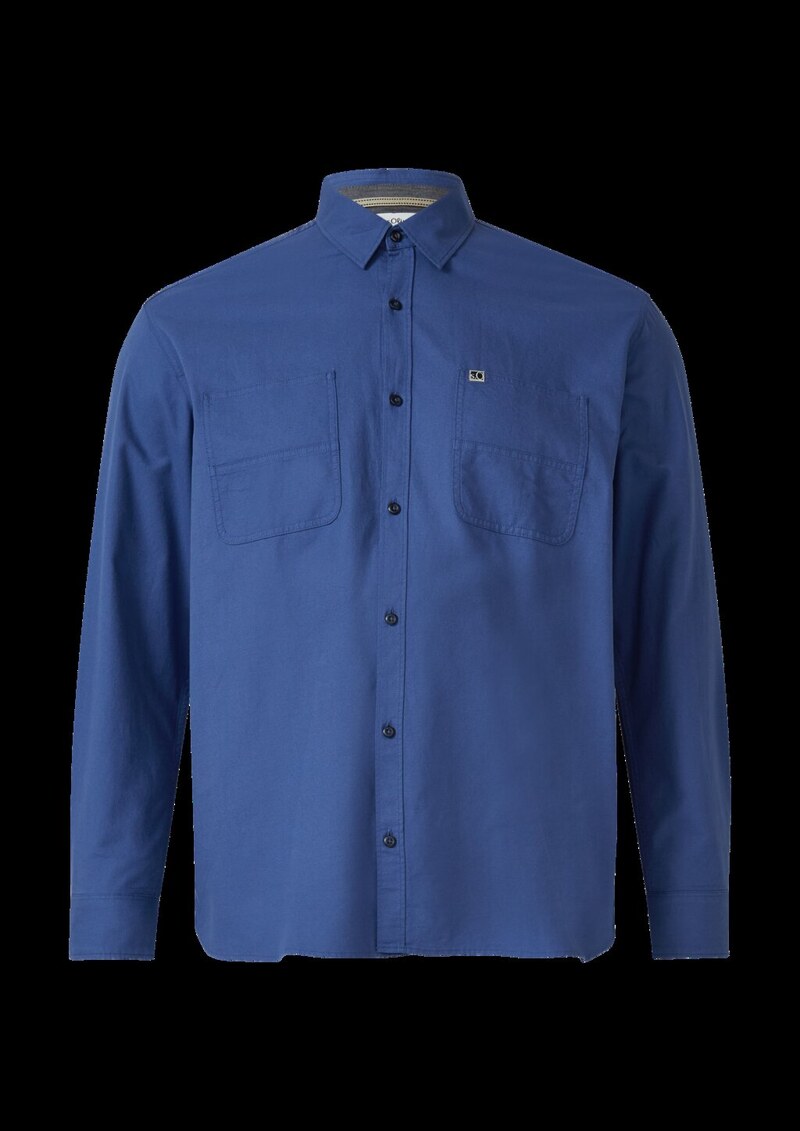 Regular Fit: Twillhemd mit Kentkragen und Brusttaschen