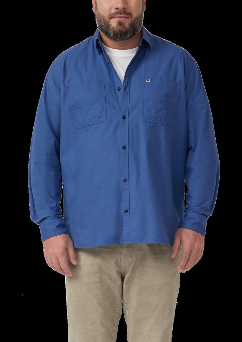 Regular Fit: Twillhemd mit Kentkragen und Brusttaschen