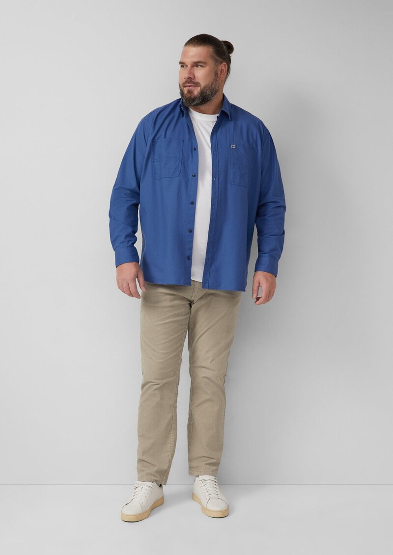 Regular Fit: Twillhemd mit Kentkragen und Brusttaschen