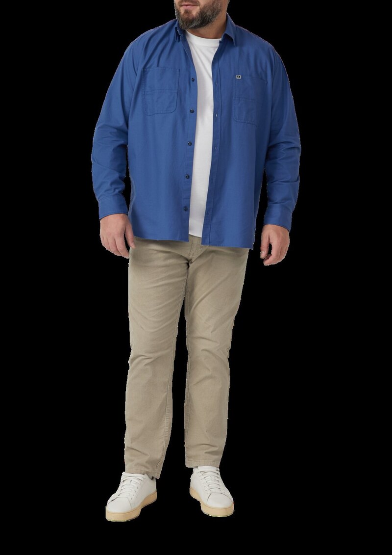 Regular Fit: Twillhemd mit Kentkragen und Brusttaschen
