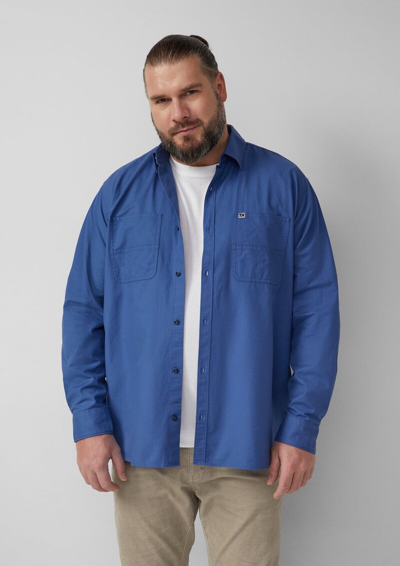 Regular Fit: Twillhemd mit Kentkragen und Brusttaschen