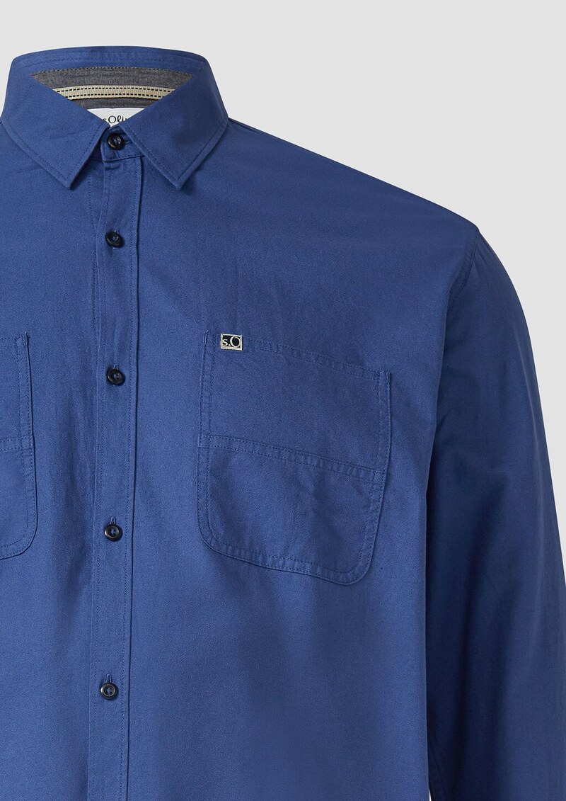 Regular Fit: Twillhemd mit Kentkragen und Brusttaschen