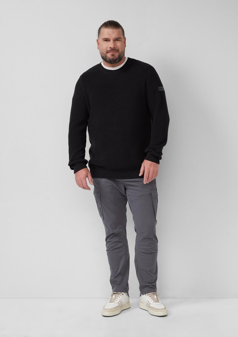 Phoenix: Cargopants aus Baumwollmix mit Struktur und Label-Details