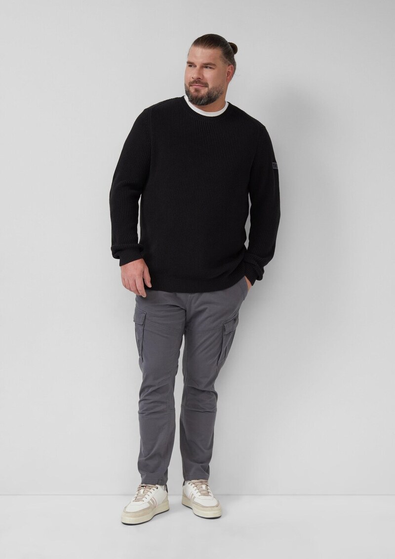 Phoenix: Cargopants aus Baumwollmix mit Struktur und Label-Details