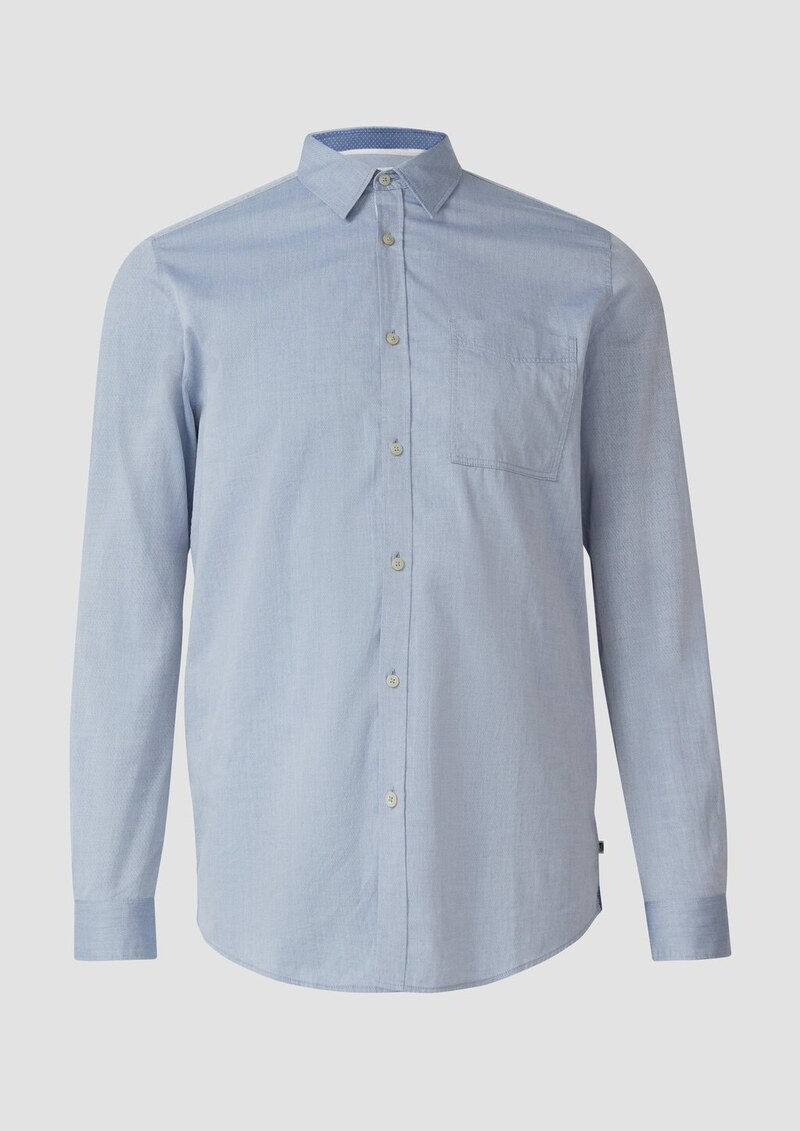 Regular Fit: Gewaschenes Hemd mit Button-Down-Kragen