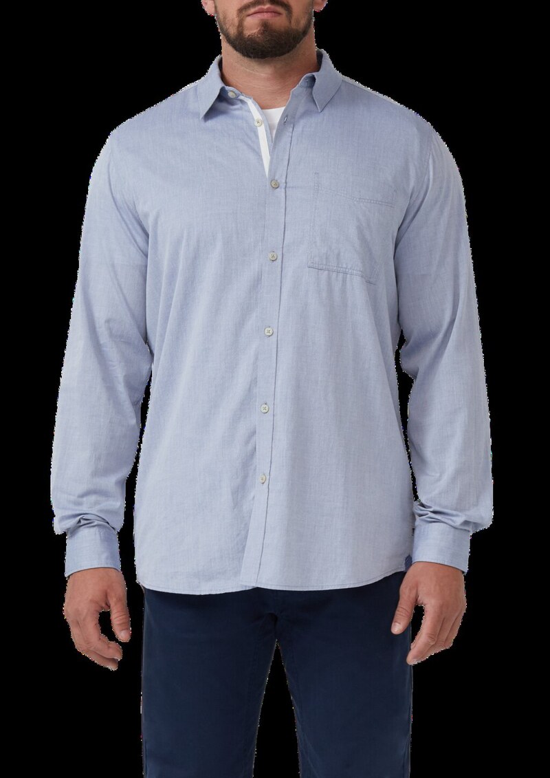 Regular Fit: Gewaschenes Hemd mit Button-Down-Kragen