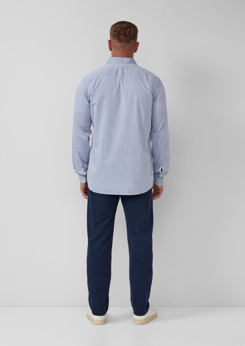 Regular Fit: Gewaschenes Hemd mit Button-Down-Kragen